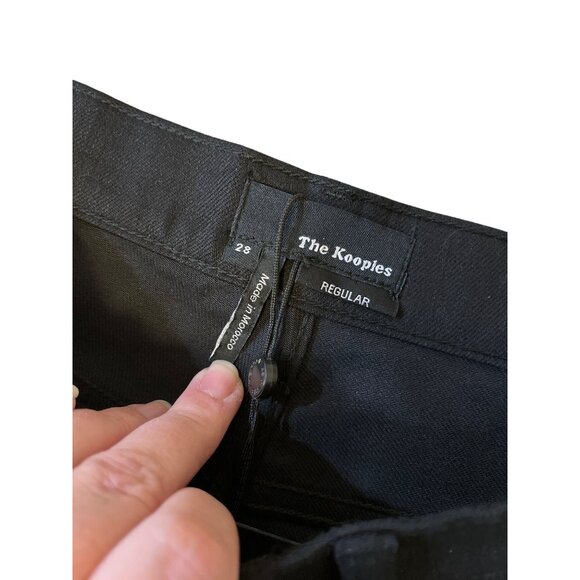 The Kooples Womens Black Brut Slim-Fit Jeans Size 28 Cotton Blend - Picture 3 of 7